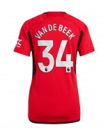 Manchester United Donny van de Beek #34 Domácí Dres pro Dámské 2023-24 Krátký Rukáv